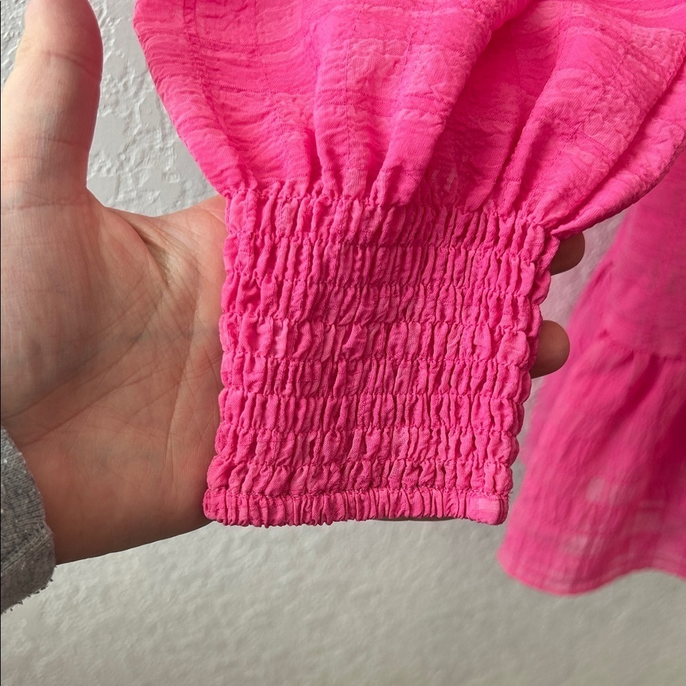Urban Outfitters Vibrant Pink Long Sleeve Dress - Picture 4 of 8